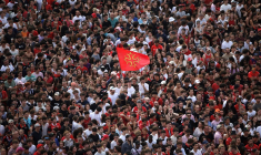 Un rassemblement place du Capitole, à Toulouse (illustration) ( AFP / VALENTINE CHAPUIS )