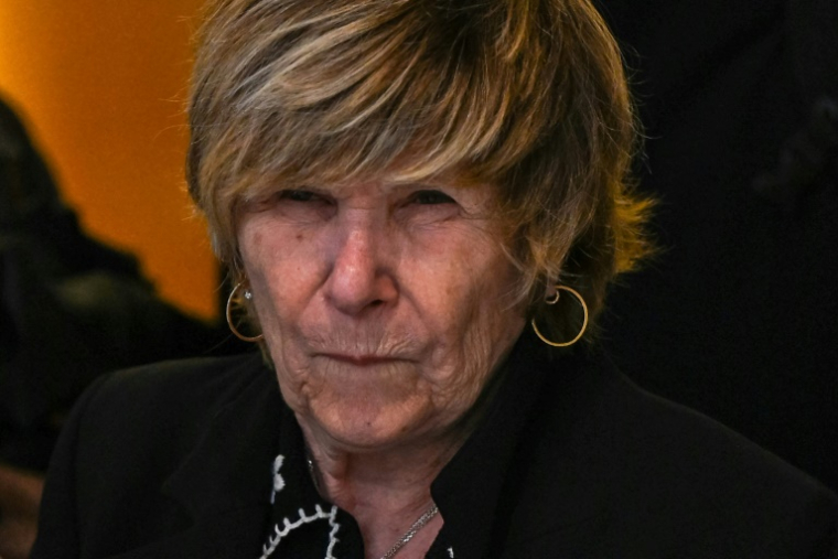Michèle (dite Mimi) Marchand le 25 mai 2025 au tribunal de Paris ( AFP / Leo VIGNAL )