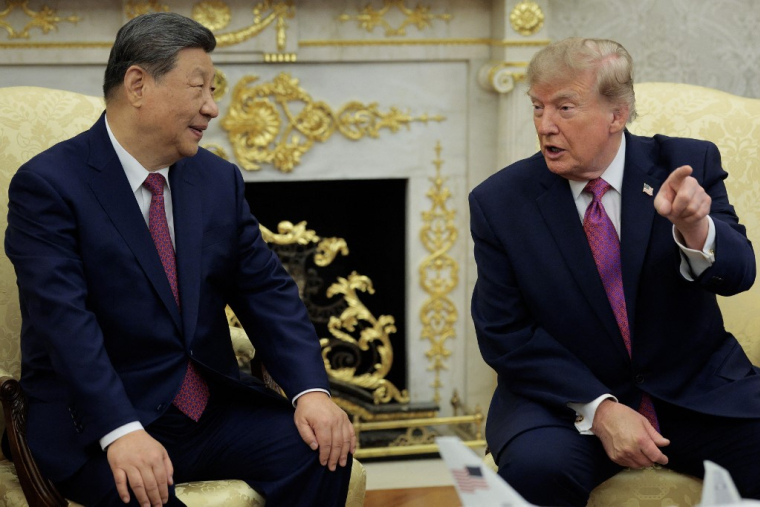 Xi Jinping et Donald Trump à Washington, aux États-Unis, le 24 sepembre 2026. ( GETTY IMAGES NORTH AMERICA / CHIP SOMODEVILLA )