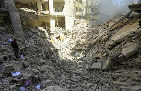 La banlieue sud de Beyrouth, le 24 octobre 2024. ( AFP / - )