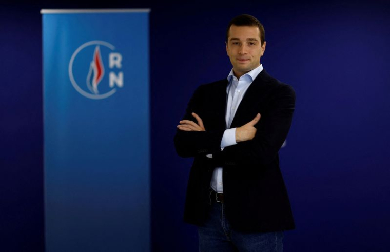 L'eurodéputé Jordan Bardella, qui assure l'intérim à la tête du Rassemblement national depuis un an