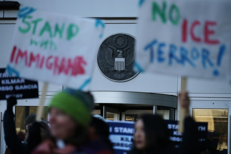 Manifestation de soutien au Salvadorien Kilmar Abrego Garcia, envoyé "par erreur" au Salvador, Le 22 décembre 2025 à Greenbelt, dans le Maryland ( Getty / ALEX WONG )