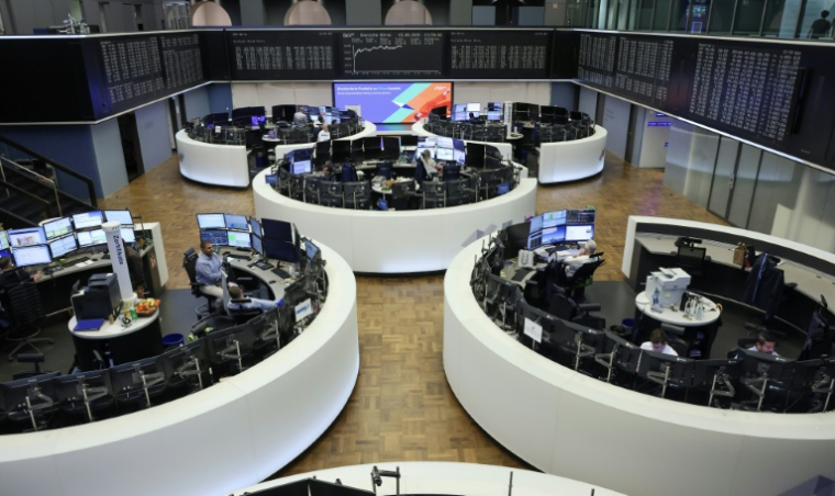 Vue de la Bourse de Francfort le 3 août 2026 ( AFP / Daniel ROLAND )