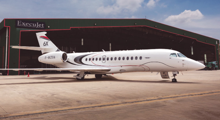 Dernier né de la gamme d’avions d'affaires, le Falcon 6X devrait entrer en service dans les prochains mois. (© Dassault Aviation)