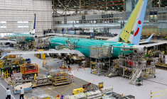 Des Boeing 737 MAX sont assemblés dans l'usine de la société à Renton