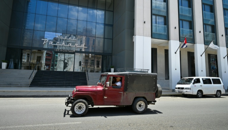 L'hôtel Iberostar Packard à La Havane, le 2 juin 2026 à Cuba ( AFP / ADALBERTO ROQUE )