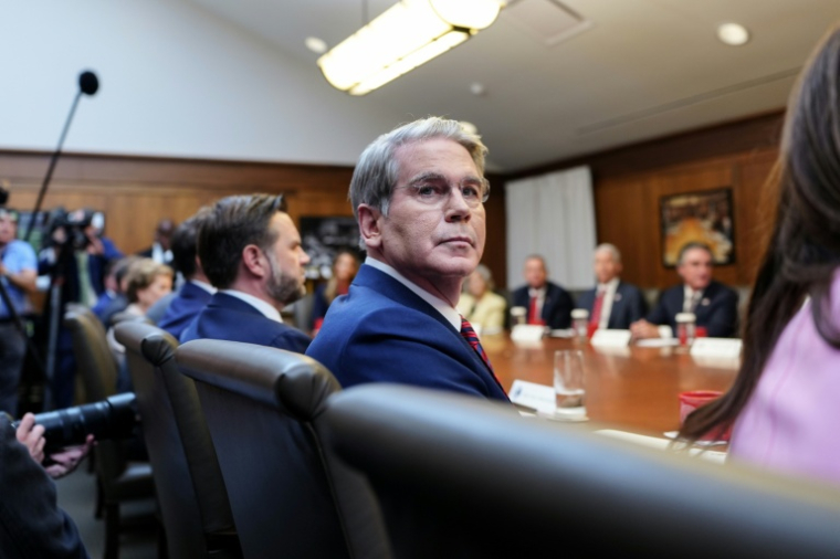 Le secrétaire américain au Trésor Scott Bessent assiste à une réunion à Camp David, dans le Maryland, le 31 juillet 2026 ( AFP / Aaron Schwartz )