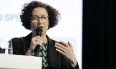 Emmanuelle Wargon à Paris, le 18 mars 2025. ( AFP / THIBAUD MORITZ )