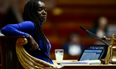 Nadège Abomangoli à l'Assemblée nationale, à Paris le 24 octobte 2024 ( AFP / JULIEN DE ROSA )