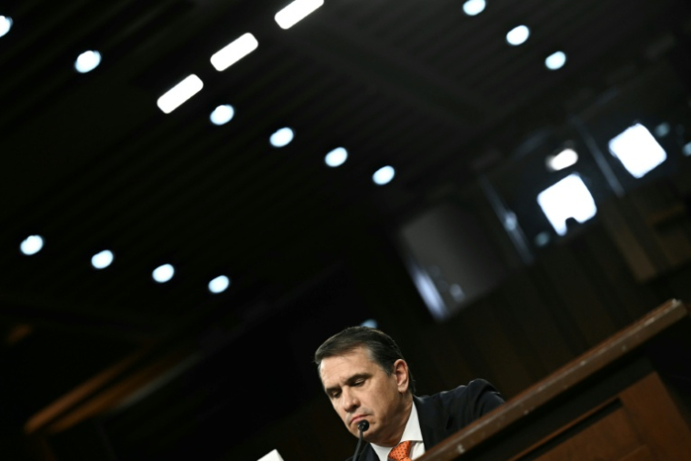 Le ministre américain de la Justice par intérim Todd Blanche lors de son audition devant la commission judiciaire du Sénat, à Washington, le 15 juillet 2026 ( AFP / Brendan SMIALOWSKI )