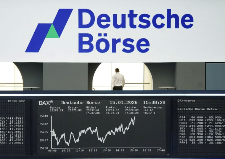Le graphique du DAX à la bourse de Francfort