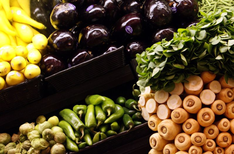 Des légumes dans un supermarché de Santa Monica
