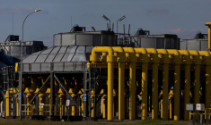 Photo d'archives de la station de compression de gaz, une partie de la section polonaise du gazoduc Yamal, à Gabinek, près de Wloclawek, Pologne