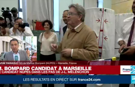 Législatives : Manuel Bompard, candidat NUPES à Marseille, dans les pas de J-L. Mélenchon