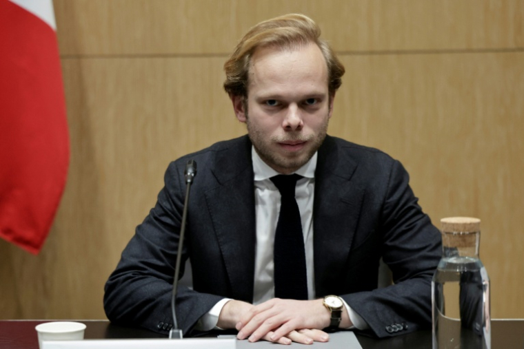 Le député ciottiste Charles Alloncle, rapporteur de la commission d'enquête sur l'audiovisuel public, le 17 décembre 2025 à l'Assemblée nationale à Paris ( AFP / STEPHANE DE SAKUTIN )