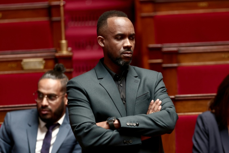 Davy Rimane à l'Assemblée nationale le 28 mai 2025 ( AFP / Thibaud MORITZ )