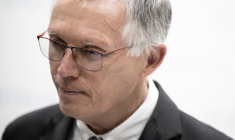 Carlos Tavares, à Turin, le 10 avril 2024 ( AFP / MARCO BERTORELLO )