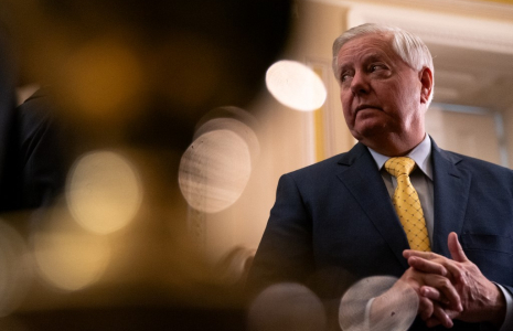 Le sénateur républicain Lindsey Graham, le 11 février 2025, à Washington ( AFP / ALLISON ROBBERT )