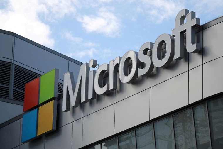 Photo d'archives du logo de Microsoft