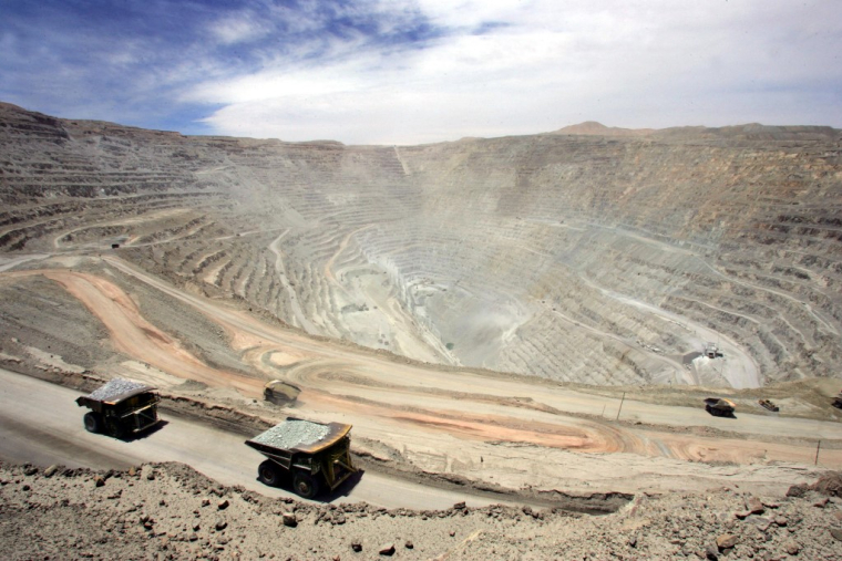 La mine de cuivre de Chuquicamata, au Chili. ( AFP / MARTIN BERNETTI )
