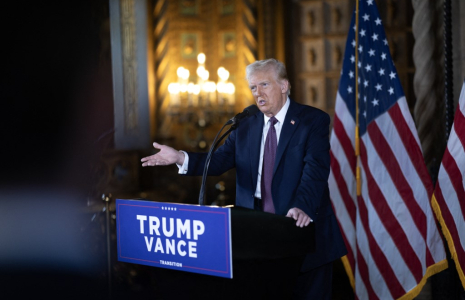 Donald Trump à Palm Beach, aux États-Unis, le 7 janvier 2025. ( GETTY IMAGES NORTH AMERICA / SCOTT OLSON )