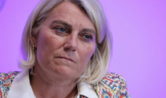 La ministre de la Santé, Stéphanie Rist, lors d'une conférence de presse sur la situation concernant l'hantavirus, le 12 mai 2026 à Paris  ( AFP / Thomas SAMSON )