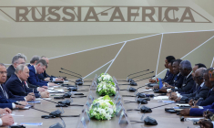 Le sommet Russie-Afrique à Saint-Pétersbourg, le 28 juillet. ( TASS Host Photo Agency / ALEXANDER RYUMIN )