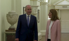 Le Premier ministre irlandais accueille la présidente du Parlement européen à Dublin
