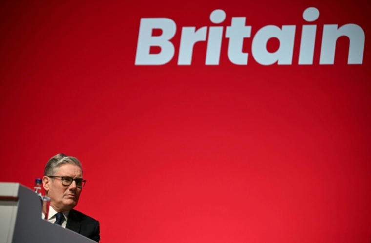 Le Premier ministre britannique Keir Starmer au congrès du Parti travailliste, le 28 septembre 2025 à Liverpool ( AFP / Paul ELLIS )