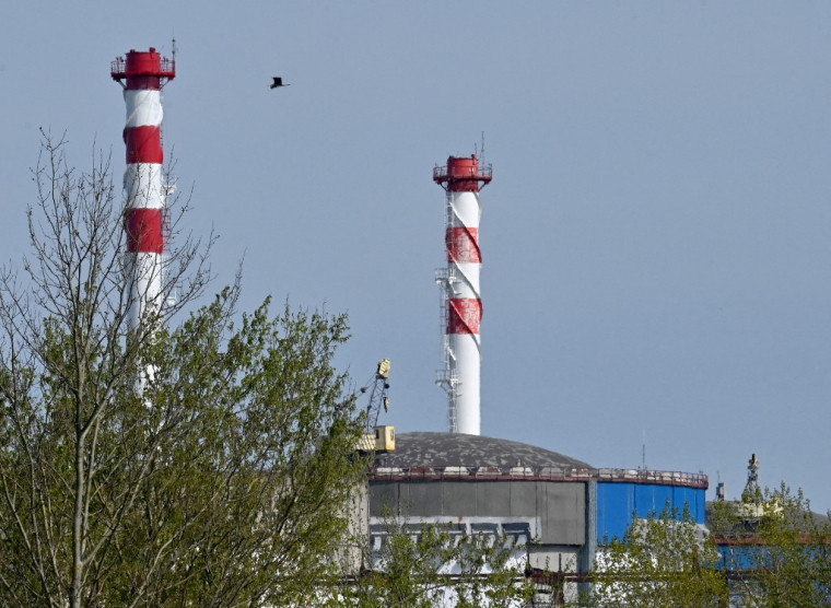 La centrale nucléaire de Khmelnytsky, en Ukraine, en avril 2024 (illustration)  ( AFP / SERGEI SUPINSKY )