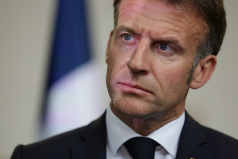 Le président français Emmanuel Macron le 27 avril 2026 à Andorre-le-vieille, en Andorre ( POOL / Valentine CHAPUIS )