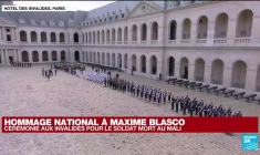 Hommage national à Maxime Blasco : l'arrivée d'Emmanuel Macron suivie de la Marseillaise