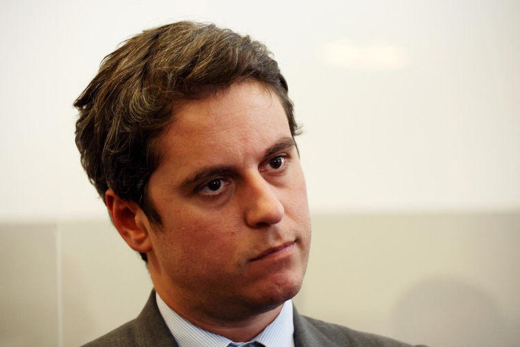 Gabriel Attal, à la Grande Motte, le 25 avril 2023 ( AFP / PASCAL GUYOT )