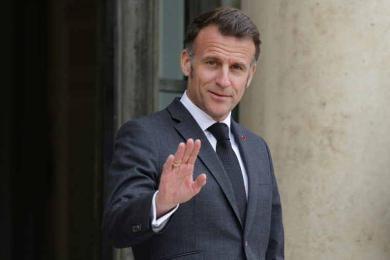 Le président Emmanuel Macron le 24 mars 2026 à l'Elysée, à Paris ( AFP / Ludovic MARIN )
