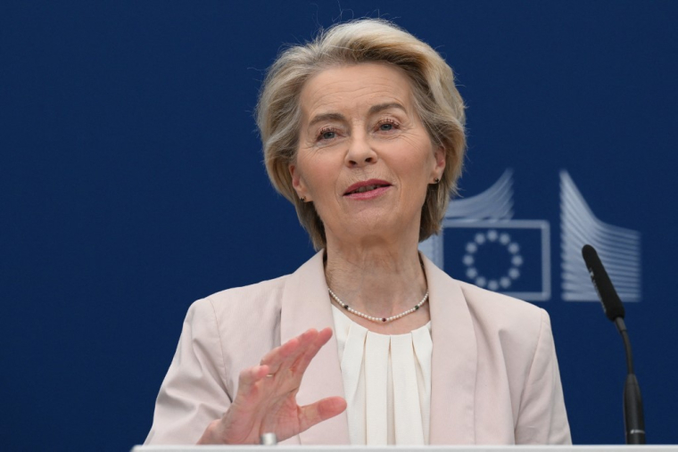 Ursula von der Leyen à Bruxelles, en Belgique, le 3 mars 2025. ( AFP / NICOLAS TUCAT )