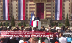80 ans du Débarquement : Emmanuel Macron rend hommage aux victimes civiles à Saint-Lô