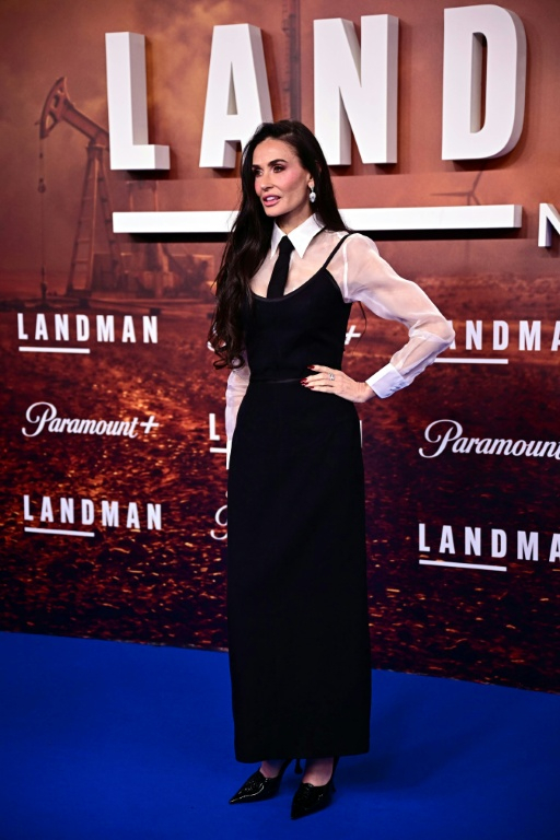 L'actrice américaine Demi Moore lors de la présentation de la série "Landman" à Berlin, le 14 novembre 2025 ( AFP / Tobias SCHWARZ )