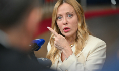 La Première ministre italienne Giorgia Meloni à Bruxelles le 16 octobre 2026, en Belgique ( AFP / NICOLAS TUCAT )