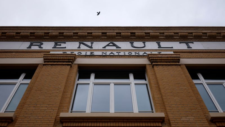 Le logo de Renault à Boulogne-Billancourt