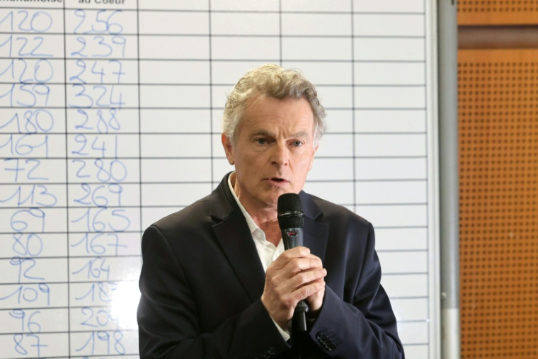 Le secrétaire national du parti communiste Fabien Roussel le 15 mars 2026 à Saint-Amand-les-Eaux, dans le Nord  ( AFP / Francois LO PRESTI )