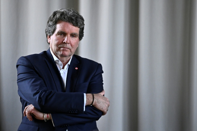Le sénateur Thierry Meignen (Les Républicains), à la mairie du Blanc Mesnil, le 5 mars 2026 ( AFP / JULIEN DE ROSA )