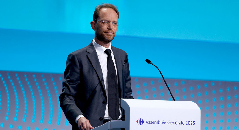 Matthieu Malige, Directeur Exécutif Finances et Gestion de Carrefour. (© AFP)