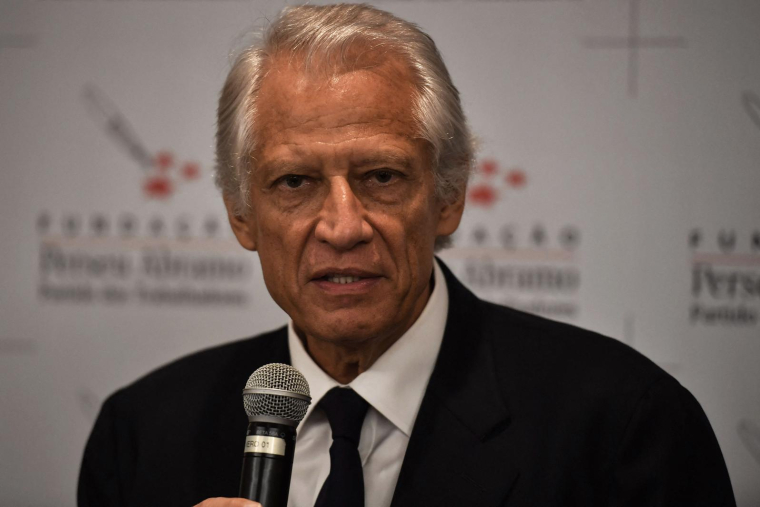 Dominique de Villepin, le 13 septembre 2018, à Sao Paulo ( AFP / NELSON ALMEIDA )