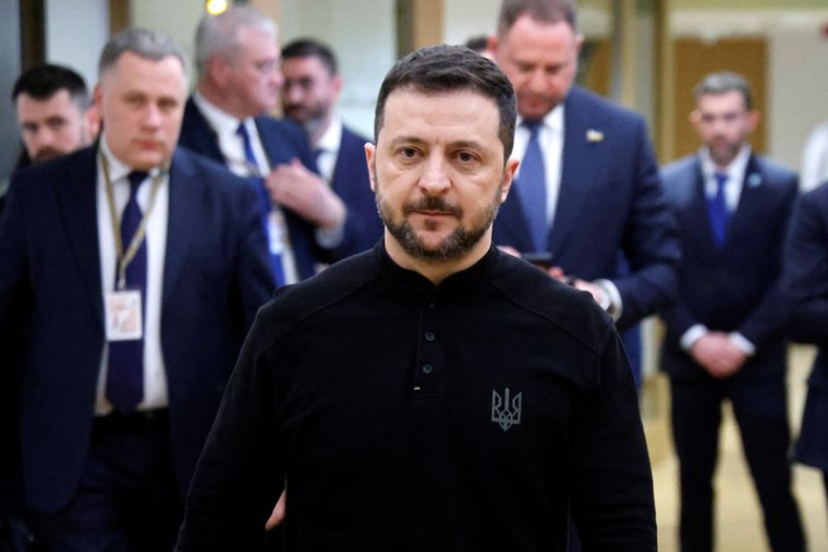 Volodimir Zelensky au siège de l'UE