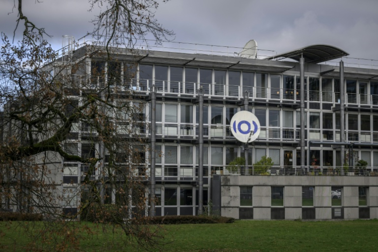 Le siège de l'Union Européenne de Radio-Télévision (UER), qui organise le Concours Eurovision de la chanson, à Genève, le 4 décembre 2025 ( AFP / Fabrice COFFRINI )