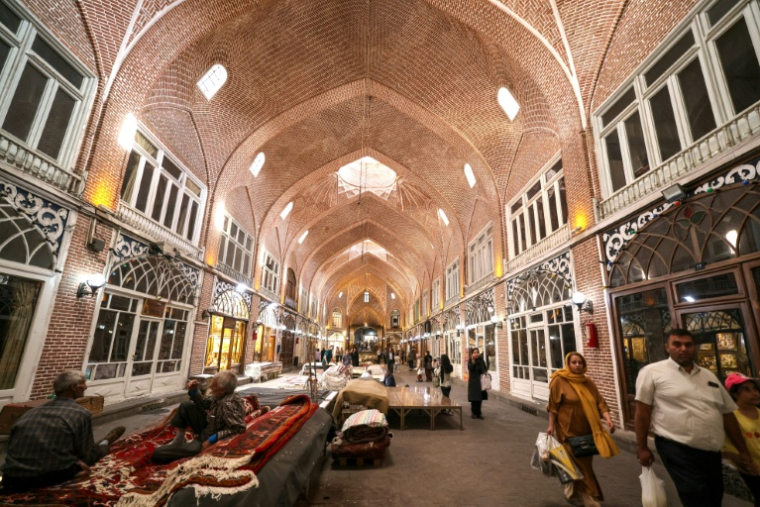 Le marché de Tabriz, dans le nord-ouest de l'Iran, le 17 septembre 2025 ( AFP / ATTA KENARE )