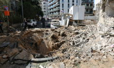 Dégâts à Tel-Aviv, en Israël, après une attaque iranienne, le 24 mars 2026 ( AFP / Jack GUEZ )
