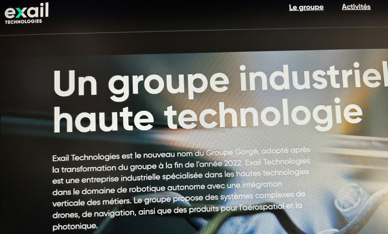 Le site Interne d'Exail Technologies (crédit : Boursorama)