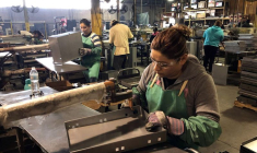 L'usine de boîtes à outils Metal Box International à Franklin Park, aux États-Unis