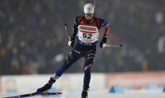 Eric Perrot lors de la coupe du monde de biathlon en République tchèque